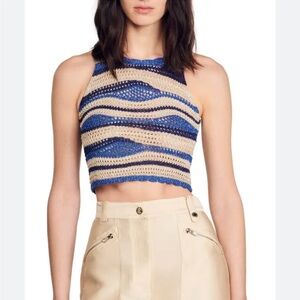 Sandro Octave Crop Sweater Tank